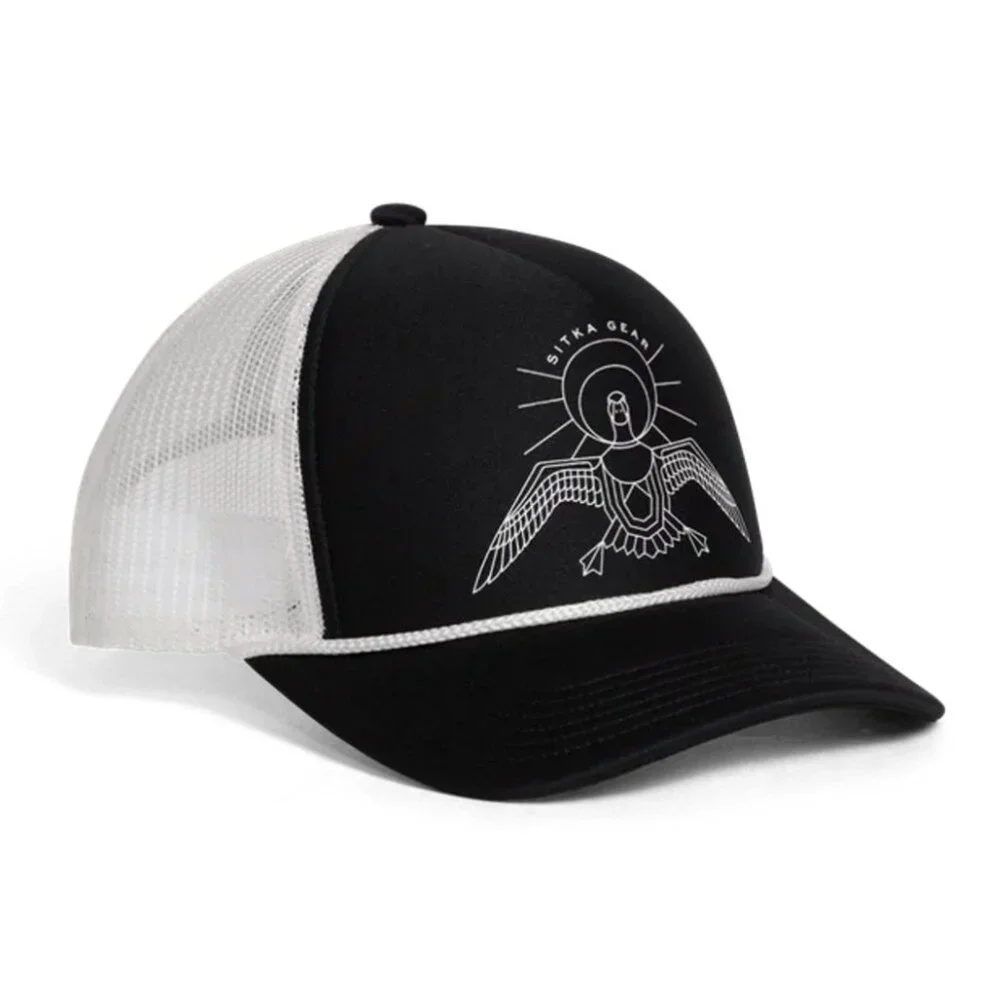 SITKA Hunting Darkest Before Dawn Duck Hi Pro Foam Trucker Hat/Cap Black NEW - Picture 3 of 3